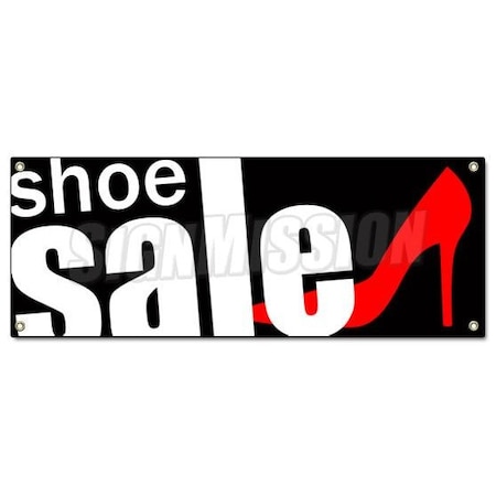 Signmission SHOE SALE BANNER SIGN store shoes clearance signs boots 50% huge store wide B-Shoes